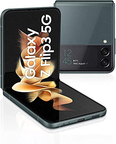 Samsung Galaxy Z Flip3 5G, Caricatore incluso, Smartphone Sim Free Android Telefono Pieghevole 128GB Display Dynamic AMOLED 2X 6,7” Super AMOLED 1,9” Green 2021 [Versione Italiana]