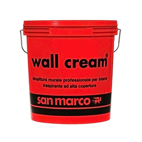 San Marco WALL CREAM Pittura traspirante per interni alta copertura, colore: Bianco, size: 2,5 lt