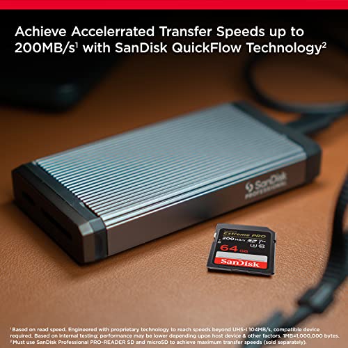 SanDisk Scheda SDXC Extreme PRO da 64 GB + RescuePRO Deluxe, fino a...