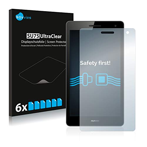 savvies 6-Pezzi Pellicola Protettiva Compatibile con Huawei MediaPad T3 7.0 3G Protezione Schermo Trasparente
