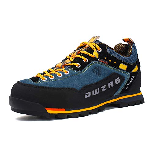Scarpe da Trekking Uomo Respirabile Sportive Escursionismo Scarpe da Montagna Sneakers Passeggiata (Giallo, 43)