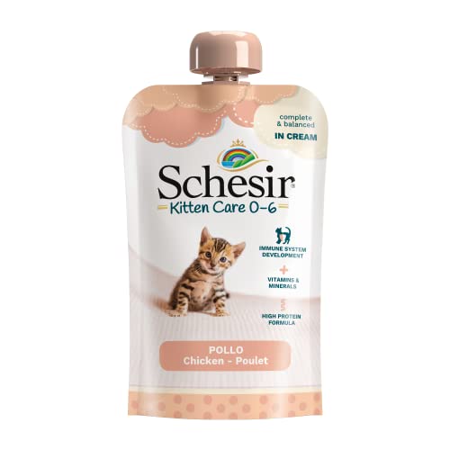 Schesir - Cibo umido per gatti cuccioli al gusto Pollo in crema - p...