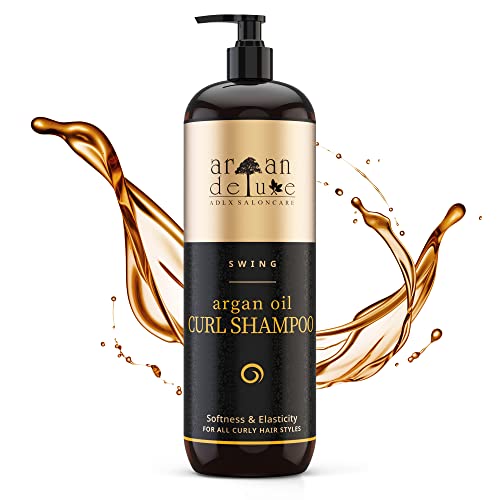 Shampoo Argan Deluxe qualità professionale da 500 ml - altamente nutriente con olio di Argan per la morbidezza e la lucentezza - ADLX Saloncare