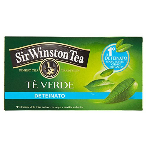 Sir Winston Tea Tè Verde Deteinato, 20 Filtri, 35g