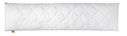 sleepling 190109 cuscino laterale, cuscino per allattamento, realizzato in morbida microfibra, 40 x 145 cm, peso dell imbottitura 1.200 grammi, cerniera, bianco