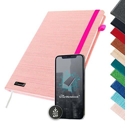 Smart Notebook - Prendi appunti nel tuo taccuino digitale e salvali sul tuo smartphone - 190 pagine A5 - Colore Rosa - Ecologico - Compatibile con iOS Android – TheSmartNotebook