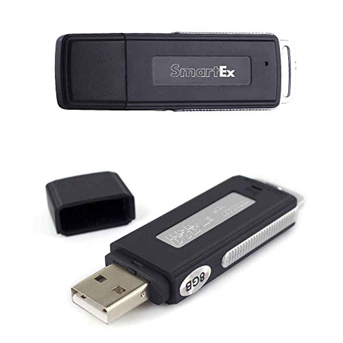 SMARTEX | Mini Registratore Vocale 8GB   150 ore USB Audio - microfono Spia - Cimice - Voice Recorder Pendrive USB 2 in 1