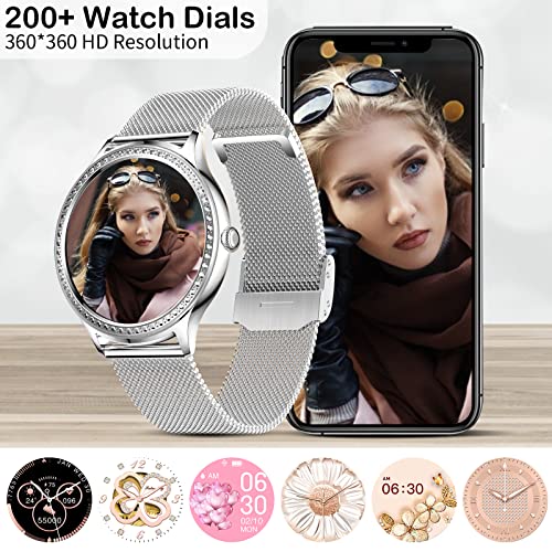 Smartwatch Donna,Orologio Fitness Donna,1.32 HD Full Touch Fitness ...