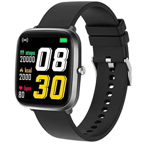 Smartwatch per uomo e Donna, per iPhone e telefoni Android, compatibile con iPhone e Samsung, cardiofrequenzimetro al polso, impermeabile IP68, monitoraggio del sonno, contapassi, fitness watch