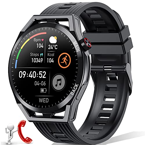 Smartwatch Uomo con Risposta Chiamate e Vivavoce, 1.32  Smart Watch, SpO2 Cardiofrequenzimetro, Notifiche Messaggi Orologio Fitness Tracker Uomo IP67 Contapassi Calorie per Android iOS
