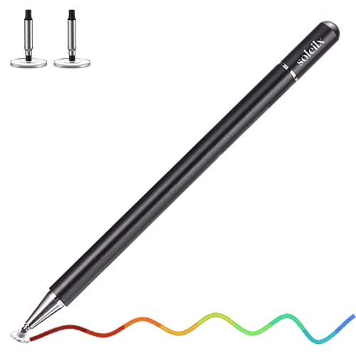 soleilx Penna per Tablet Universale - Penna Touch - Pennino Touch Screen- Pennino per tablet Compatibile con Apple Pencil, Iphone, Ipad, Smartphone e Tablet android - Penne per Cellulare e Telefono