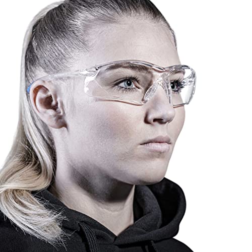 SOLID. Occhiali protettivi da lavoro con perfetta vestibilità e protezione laterale integrata | occhiali trasparenti con lenti chiare, antigraffio, antiappannamento e protettive contro i raggi UV