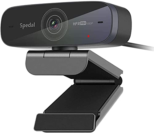 Spedal Webcam 1080p 60fps, 2 Microfoni, Autofocus Live Streaming Camera con Microfono, Webcam USB per Xbox OBS XSplit Facebook Skype Youtube, Compatibile per Mac OS Windows 10 8 7