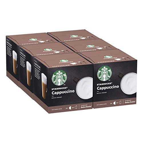 Starbucks Cappuccino di Nescafe Dolce Gusto 6 Confezioni da 12 Capsule (72 Capsule)