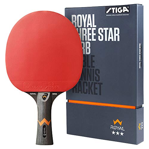 Stiga 3 Stelle Royal, Racchetta da Tennis Tavolo Unisex-Adult, Red Black, One Size