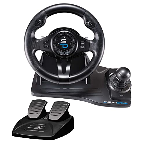 SUBSONIC Superdrive - Gs550 Racing Wheel con Pedali, Paddles, Shifter E Vibrazione per Xbox Serie X S, PS4, Xbox One, PC (Programmabile Per Tutti I Giochi