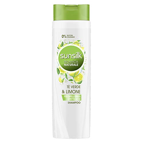 Sunsilk Ricarica Naturale Thè Verde & Limone, Effetto Detox, Shampoo - 250 ml
