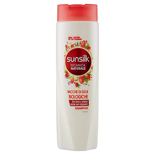 Sunsilk Shampoo Ricarica Naturale con Bacche di Goji Biologiche, 25...