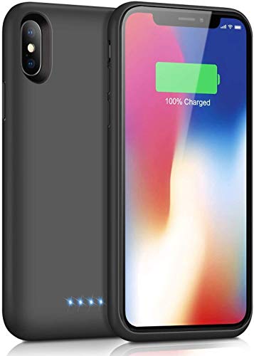 SWEYE Cover Batteria per iPhone X Xs 10, Proteggere e Caricare 6500mAh Cover Ricaricabile Battery Case per iPhone X Xs 10 Cover Caricabatteria Cover Power Bank Charger Case [5.8  ]