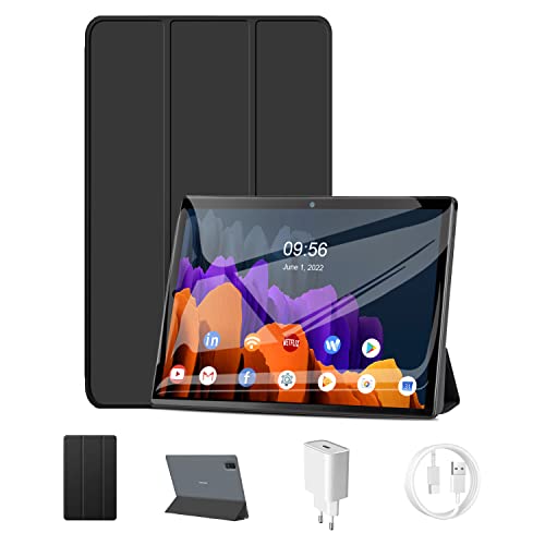 Tablet 10.1 Pollici Tablets Android 11 con Quad-Core 4GB RAM + 64GB ROM, 128 GB Espandibile, WiFi | 6000mAh Batteria | Dual Cameras 2MP + 5MP |Tipo-C (WiFi Versione), Grigio