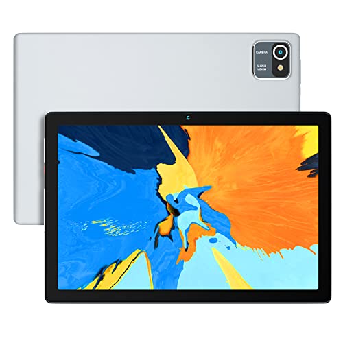 Tablet 10 Pollici, Whitedeer Tablet Android 10 Processore Quad-Core 2GB RAM +32GB ROM, 128GB Espandibili Sistema, Batteria 6000mAh, 1280 * 800 HD, Wifi, Video, Bluetooth (Silver)