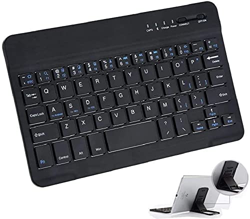 Tastiera Bluetooth, Tastiera leggera portatile senza fili Mini formato compatibile con smartphone Tabelle Laptop Notebook e diversi dispositivi Bluetooth, Nero