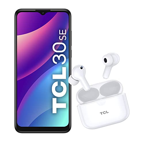 TCL 30SE - Smartphone Dual Sim + Auricolari Wireless TCL 108, Display 6.52  HD+, 128 GB, 4GB RAM, Tripla Camera da 50 Mpx, Android 12, Batteria 5000 mAh, Atlantic Blue [Italia]