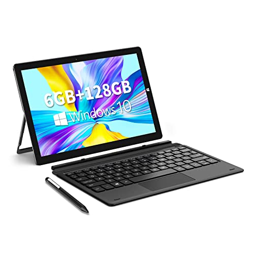 TECLAST X11 2 in 1 Tablet Touchscreen, Windows 10 Tablet 10.1 Pollici 6GB RAM +128GB ROM(Espandibili 1TB), 2.8GHz Due Core, 1920x1200 FHD IPS, Cámara 2MP+5MP, WiFi Type C SD Bluetooth 4.2 3000mAh