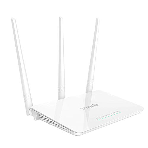 Tenda F3 N300 Router Wi-Fi 300 Mbps a 2.4 GHz, 4 10 100M Porti, 3 5dBi Antenne, Wireless On Off, Power On Off, WPS