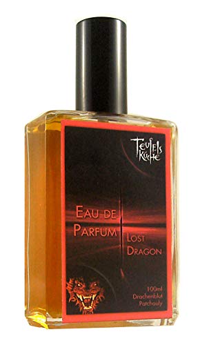 Teufelsküche Patchouli  Lost Dragon , Patchouli di drago, eau de parfum da uomo, profumo gotico, vaporizzatore, flacone di vetro da 100 ml