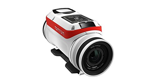 TomTom Bandit Action Camera 4K, 16 MP, 1080p 60 fps, 720p 120 fps, GPS, Sensori Integrati, Wi-Fi, Impermeabile, Bianco Rosso