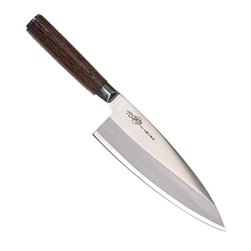 Totiko Japan Knives, Coltello da Cucina Giapponese Professionale, DEBA Sakai 21 CM - 7 inch