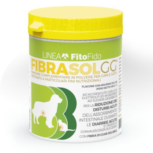 Trebifarma Fibrasol Mangime Complementare in Polvere per Cani Gatti - Supporto Gastroenterico - 100 gr