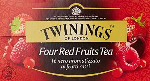 Twinings Tè Nero ai Quattro Frutti Rossi, 25 Filtri