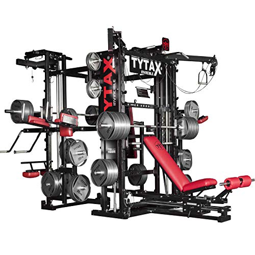 Tytax T3-X, la migliore attrezzatura per la palestra in casa, sistema completo, free weight, cavo multi stazione universale, sollevamento pesi, allenamento, Smith machine