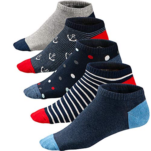 Ueither Calze da Uomo Coloratissimi in Cotone Stilisti Sportive Sneaker Calzini Corti Fantasia dal Design Comodo 39-46 (Colore 3)