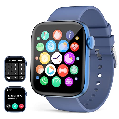 UHOOFIT Smartwatch Effettua e rispondi alle chiamate,1.8  Orologio Intelligente120+ Sportive,Contapassi Cardiofrequenzimetro Notifiche Messaggi,Fitness Tracker Donna Uomo per Android iOS