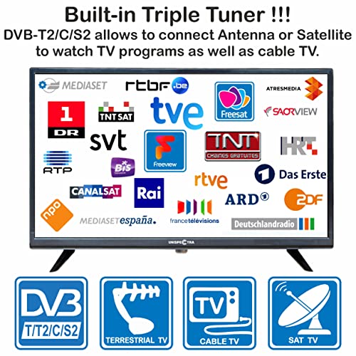 Unispectra TV 22 pollici Full HD LED Digital 12V 240V Freeview e ...