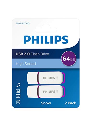 Unità flash USB Philips Snow Edition 64 GB, USB 2.0, confezione da 2