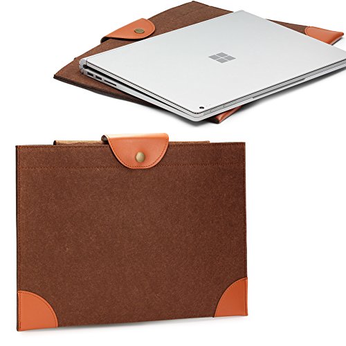 Urcover Sleeve 13 Pollici Tablet Laptop, Custodia Protettiva per MacBook Air, PRO, Ultrabook, Notebook, Borsa 13 Pollici in Pelle PU Feltro - Marrone