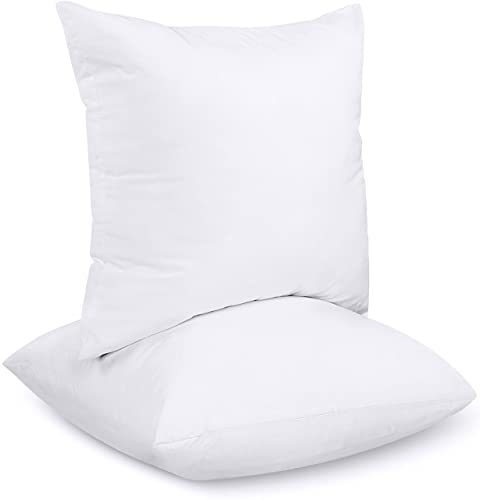 Set di 4 Bianco 45 x 45 cm Cuscini per Divano Utopia Bedding Imbottitura Cuscini Cuscino Interno 