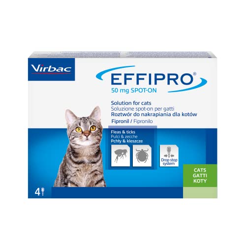 Virbac 104069012 EFFIPRO  CAT 4PIP - Antiparassitario per Gatti, Co...