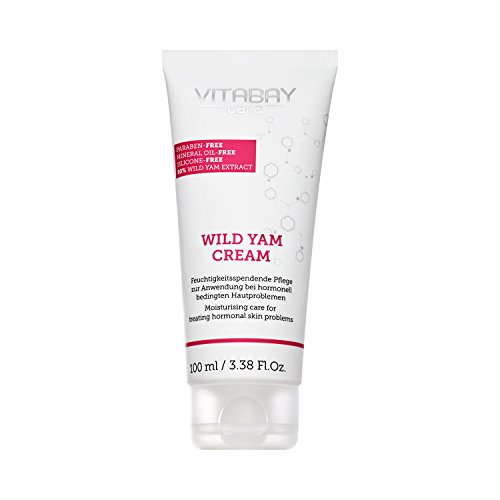 Vitabay Wild Yam Crema (100 ml) • 80% di estratto di Igname Selvatico - 64% Diosgenina, ideale per la Pelle Secca • Perfettamente adatto per la Menopausa
