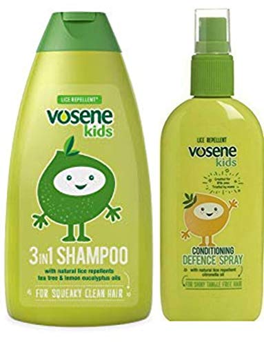 Vosene Kids - Shampoo repellente per pidocchi 3 in 1, 250 ml, con b...
