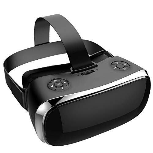 VR Headset- Head-Mounted 3D Realtà Virtuale Adulti VR Macchina 2560 × 1440 Ultra-Chiara dello Schermo Supporto WiFi, 4K Ad Alta Definizione di Decodifica Controller di Gioco Regalo,Nero