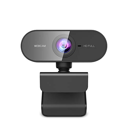 Webcam 1080P con Microfono,NIYPS Videocamera PC USB per PC Fisso,MAC y Web Cam Grandangolo HD per Streaming, Autofocus, Plug and Play,Telecamera PC Portatile per Videochiamate,Giochi,Conferenze (Mini)