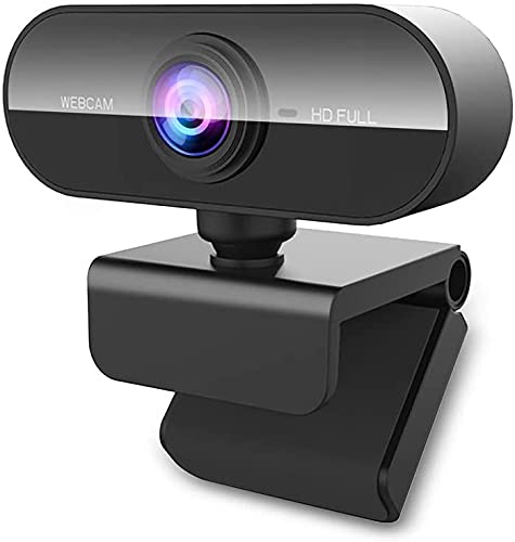 Webcam PC con Microfono，LWYOU Full HD 1080P Webcam USB Per PC Fisso,Laptop y Mac,USB 2.0 Videocamera per Videochiamate, Studio, Conferenza, Registrazione, Gioca a Giochi e Lavoro a Casa，Plug and Play