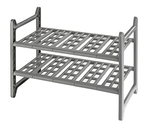 WENKO Scaffale per mobiletto Flexi - allungabile , Alluminio, 44-82 x 39 x 28 cm, Alluminio