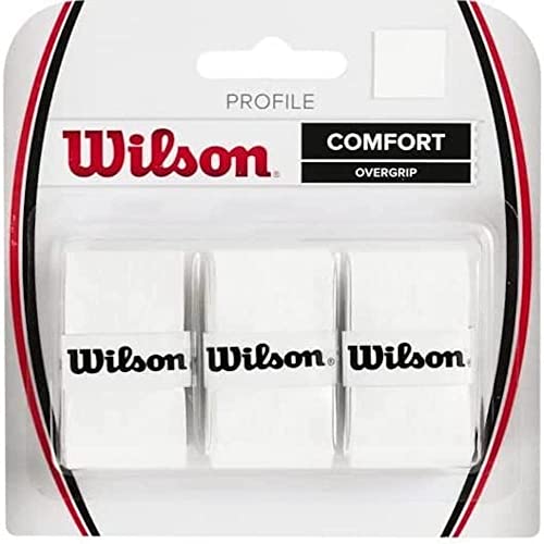 Wilson Profile, WRZ4025WH Overgrip, 3 Pezzi, Bianco