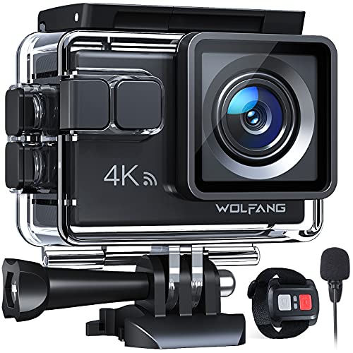 WOLFANG Action Cam GA100 4K 30FPS, 20MP WiFi PC Camera, Fotocamera ...